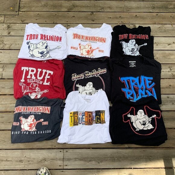 Lot of 9 True Religion T Shirts XXL - Picture 1 of 6